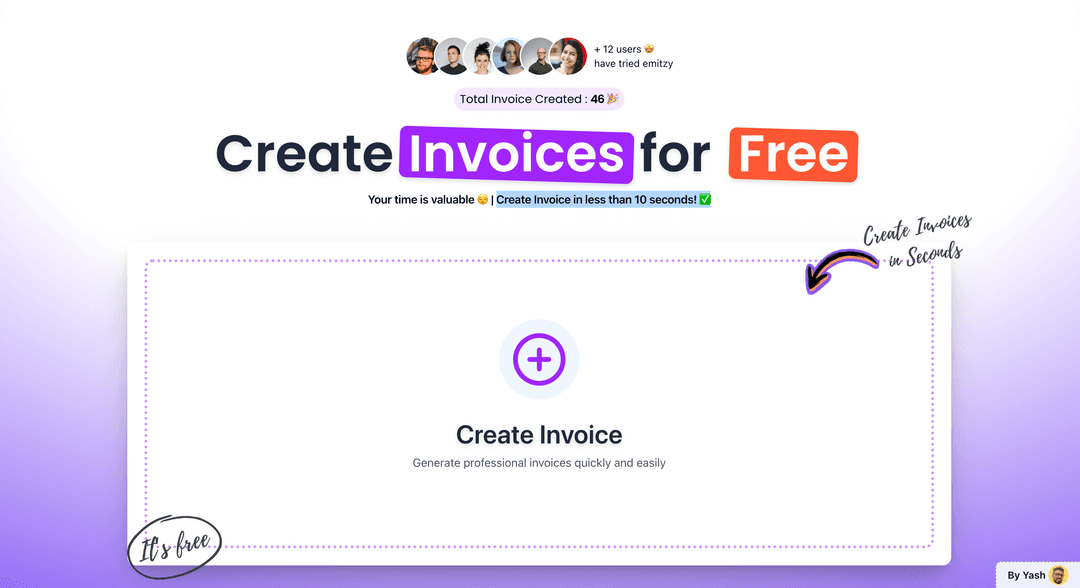 Emitzy - A Simple Invoice Generator